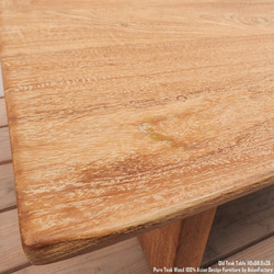 オールドチーク ローテーブル 110cm センターテーブル ソファーテーブル ダイニングテーブル 総無垢材 3枚目の画像
