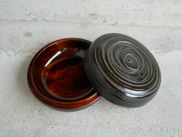 当時物　ほかい　行器　漆器　小物入れ 香川漆器*ボンボニエール*手のひらサイズの蓋付き木製ケース フリー