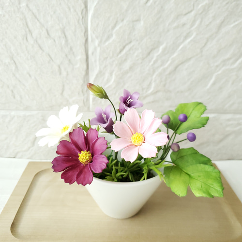 専用です。クレイフラワー 受注制作》❁黄色のクレイフラワーガーベラ2本セット