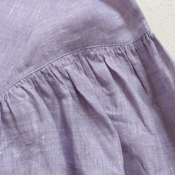 バルーンスリーブ　ブラウス　フレンチリネンシャンブレー 3枚目の画像