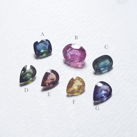 石を選べる カラーサファイヤのシルバーリング　9月誕生石 (Silver950/天然石/指輪) ラッピング無料 6枚目の画像