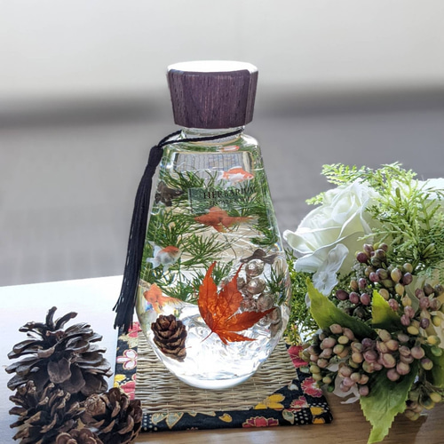 ハーバリウム X'mas 2023【キャップが選べる♪小さなもみの木のボトル】 ハーバリウム X'mas 2023【キャップが選べる♪小さなもみの木のボトル】