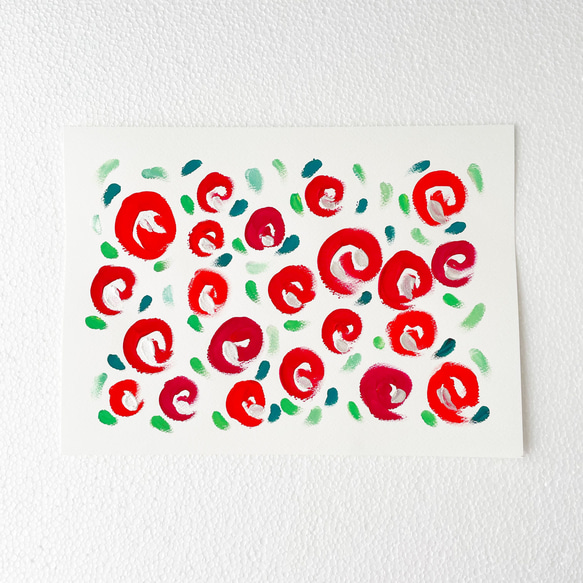 薔薇園」 アート 絵画 抽象画 アクリル画 バラ ばら 絵画 ao 通販