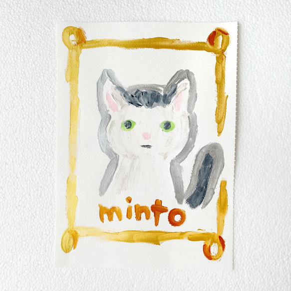 「知らない世界」｜絵画 原画 抽象画 動物画 猫の絵 イラスト アート Yahoo!オークション - キジ猫 絵画 アクリル画 ねこのイラスト