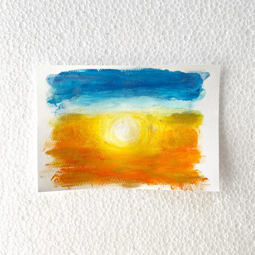 いいネット通販 - 全国送料無料でお届けします 夕日」 14526847 通販 ao 絵画 アクリル画 抽象画 絵画 アート 絵画