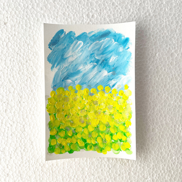 菜の花畑」 アート 絵画 抽象画 アクリル画 絵画 ao 通販 14526861