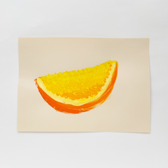 MANGADELIC オレンジと黒のアクリル画 内田さんの甘いオレンジ」 アート 絵画 抽象画 アクリル画 絵画 ao