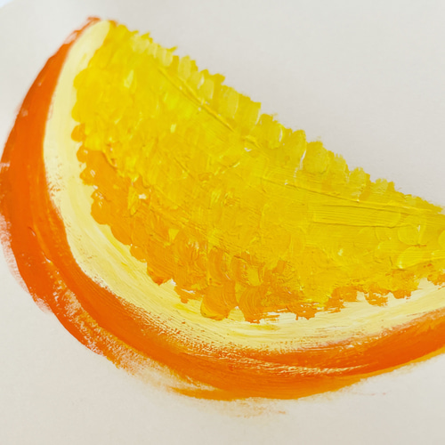 内田さんの甘いオレンジ」 アート 絵画 抽象画 アクリル画 絵画 ao