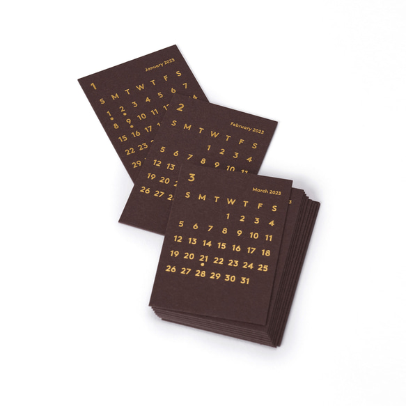 CLARA Desk Calendar 2023 Brown｜卓上カレンダー 6枚目の画像