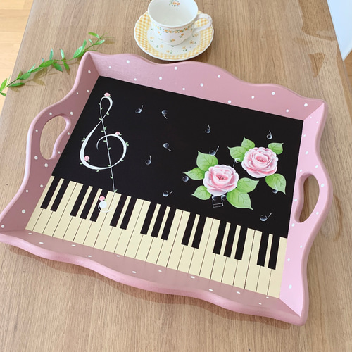 トールペイント(ヒンデローペン) お盆 トールペイント お盆