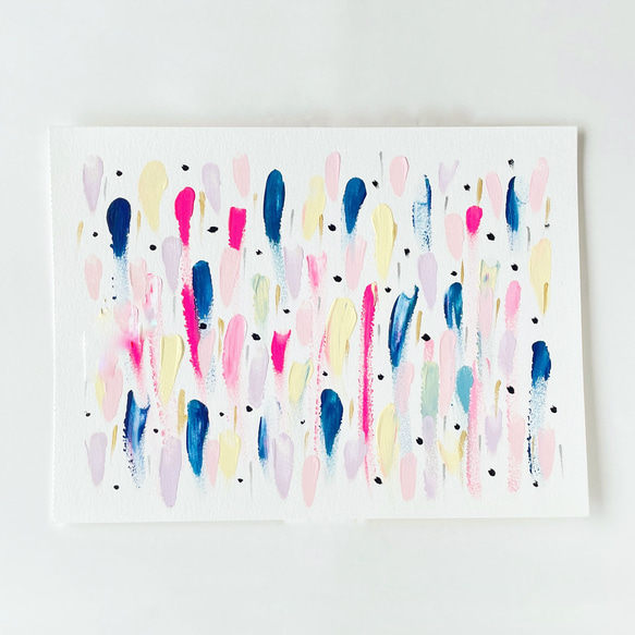 線と点」 アート 絵画 抽象画 アクリル画 カラフル シャーベット