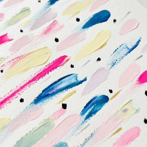 線と点」 アート 絵画 抽象画 アクリル画 カラフル シャーベット