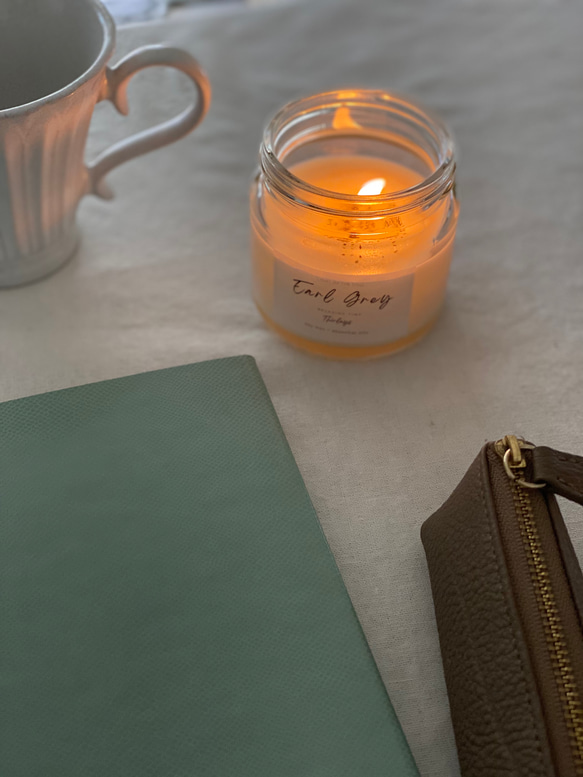 紅茶アールグレイの香り アロマソイ（空気清浄）キャンドル～自分をみつめる幸せキャンドルテラピー～ 6枚目の画像