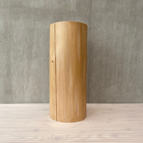 節の入ったヒノキの切り株の置物】ひのき アルコールスタンド 丸太