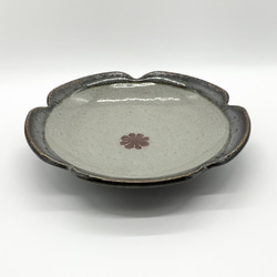 花の印花の中皿 【プレート カレー皿 パスタ そうめん 手仕事 民藝