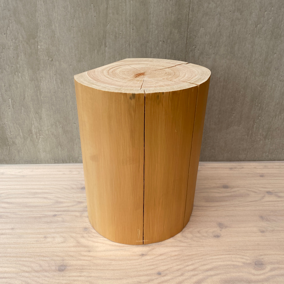 【ひのきの切り株のスツール】丸太 椅子 ヒノキ オブジェ フラワーディスプレイ 高級感 かわいい サイドテーブル 植物 14枚目の画像