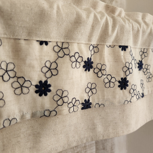カフェカーテン【nao様オーダー品　花柄刺繍トルコレース】ハンドメイド レースカーテン【こたつねこ様オーダー品③小花刺繍トルコレース