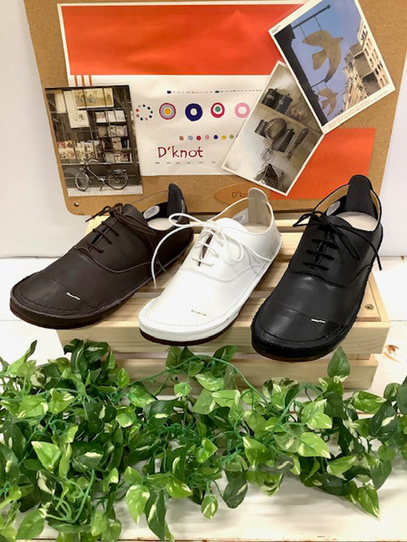 履いたそばから足に馴染む♪アウトステッチ袋縫いレースアップ オイルレザーTR-3200 4枚目の画像