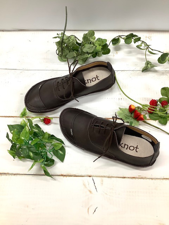 履いたそばから足に馴染む♪アウトステッチ袋縫いレースアップ オイルレザーTR-3200 7枚目の画像