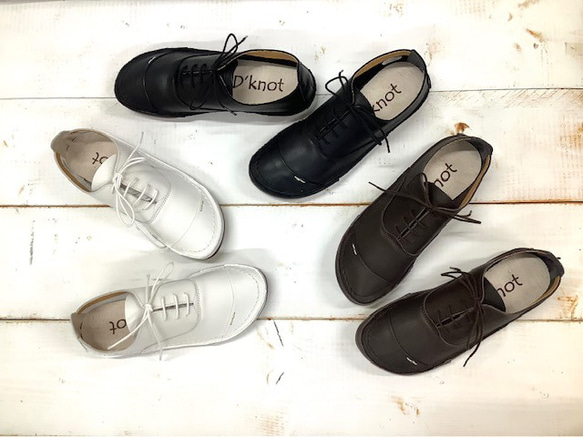 履いたそばから足に馴染む♪アウトステッチ袋縫いレースアップ オイルレザーTR-3200 3枚目の画像