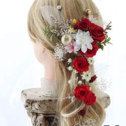 ラプンツェル メラニー3色 DEF ドライフラワー 造花 ヘッドドレス ウエディング ディズニー プリンセス K_439 2枚目の画像