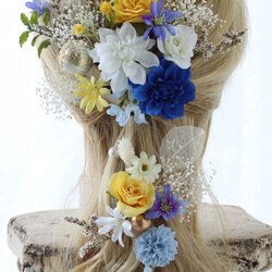 ラプンツェル メラニー3色 ABC ドライフラワー 造花 ヘッドドレス ウエディング ディズニー プリンセス K_438 15枚目の画像