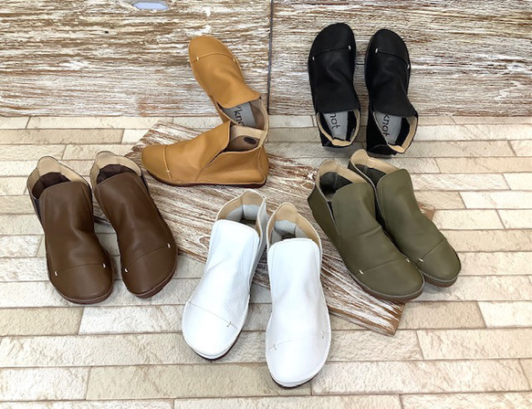 履いたそばから足に馴染む袋縫いショートサイドゴムブーツ PM-4103 3枚目の画像