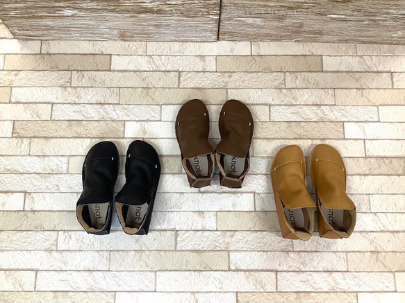 履いたそばから足に馴染む袋縫いショートサイドゴムブーツ PM-4103 6枚目の画像