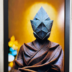 アートポスター【折り紙の仏像】A4 3枚目の画像