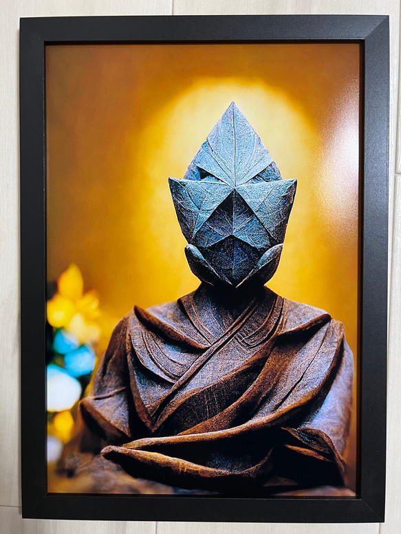 アートポスター【折り紙の仏像】A4 3枚目の画像