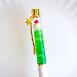 *アイスが溶け始めた* クリームソーダ ボールペン  【メロンソーダ】 6枚目の画像