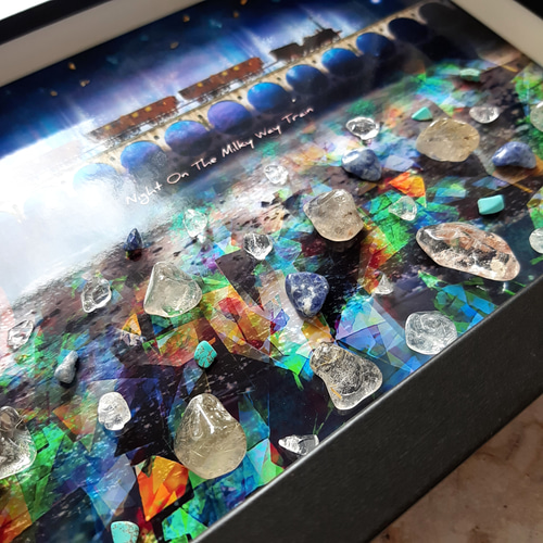 銀河鉄道の夜・この砂はみんな水晶だ〉天然石アート その他アート moon
