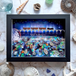 雨上がりの紫陽花〉シーグラスアート その他アート moon 通販 17624329