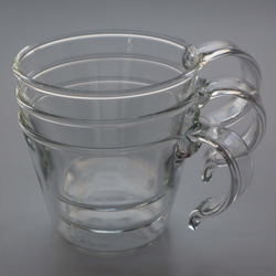 重ねてしまえる耐熱ガラスマグカップ。飲み物、スイーツ、お料理にもスタックカップ2(STC-2) 2枚目の画像
