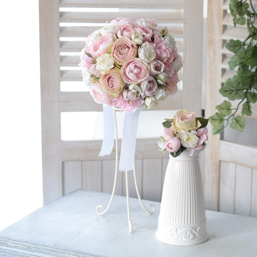 ウェデブーケ 完成品 ウェディング ブーケ 薔薇のブーケ 造花