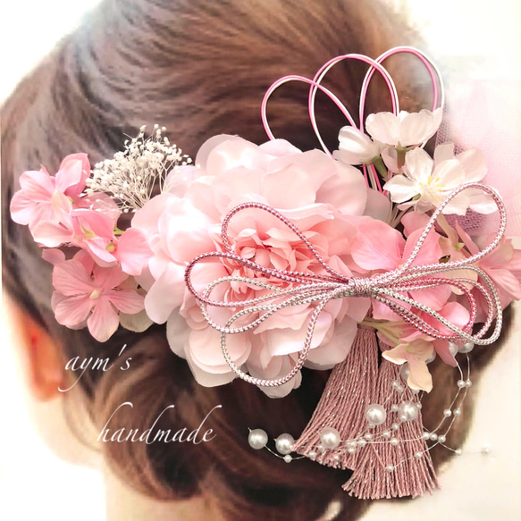 和装髪飾り　桜　成人式　卒業式　袴　着物　振袖　七五三　結婚式