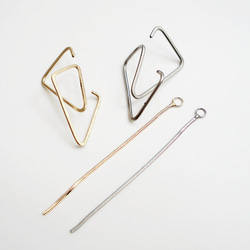 “quiet.mold”不銹鋼耳夾，配蛇形鏈，雙向 第6張的照片