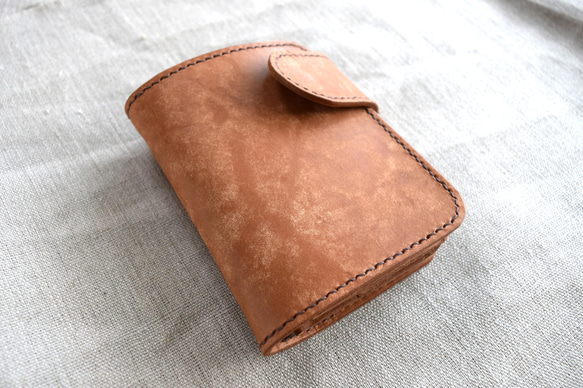 本革プエブロ【color:Whisky】[Bi-fold wallet 002] 二つ折り財布 10枚目の画像