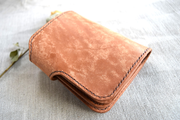 本革プエブロ【color:Whisky】[Bi-fold wallet 002] 二つ折り財布 5枚目の画像