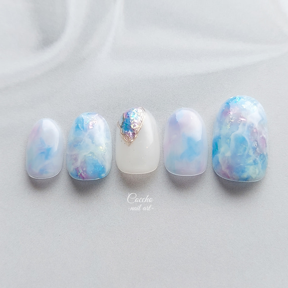 No.329 ネイルチップ　ジェルネイル　葡萄　パープル　ニュアンス　キラキラ No.329 ネイルチップ ジェルネイル 葡萄 パープル ニュアンス