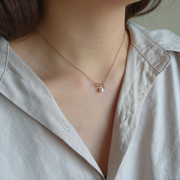 【特集掲載】AAAランク淡水パール サークルネックレス(金属アレルギー対応) 8枚目の画像