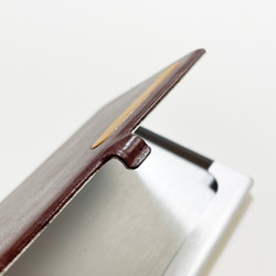 選べるタグ　スタイリッシュなレザー×アルミの名刺ケース「インベッドタグ」軽量フラット　ネームタグ無料(CC220826) 3枚目の画像