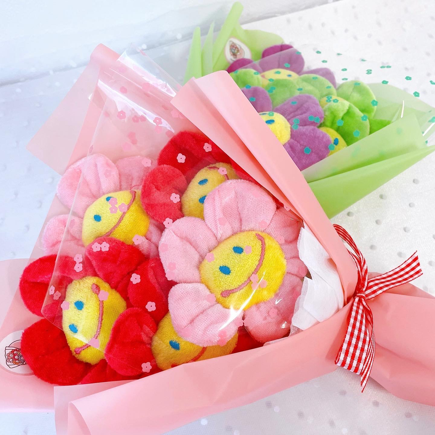 SNSで話題！ぬいぐるみ花束】スマイルフラワーブーケ(5本