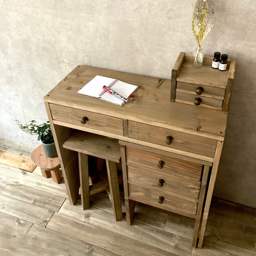 ヴィンテージ 古家具 木製サイドチェスト ワークデスク 作業台 キャビネット ヴィンテージ 古家具 木製サイドチェスト ワークデスク 作業台