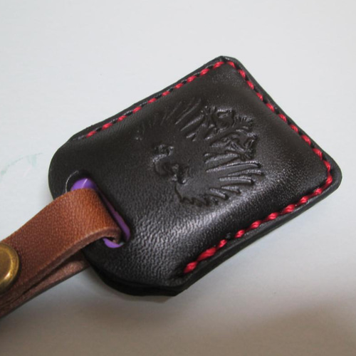 エニタイムフィットネスキーケース ブラック 栃木レザー ベルトループ