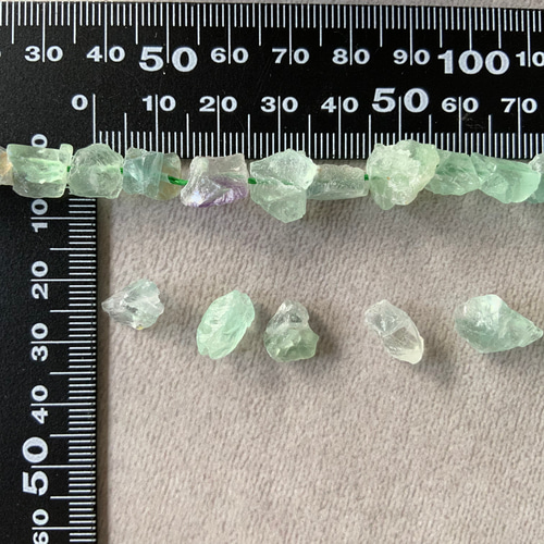 ①天然石 キラキラ フローライト ラフカット 3本セット 天然石