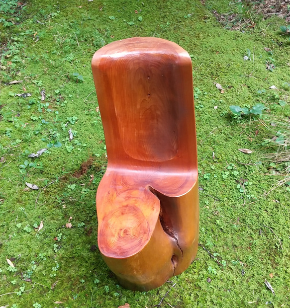 丸太椅子　Ｌ型 2枚目の画像