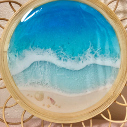 海レジン　コースター　海アート　レジンアート　小物置き　アクセサリートレー　インテリア雑貨　海小物　海雑貨　 9枚目の画像