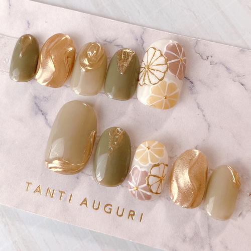 ネイルチップ 成人式 ウエディング ブライダル 前撮り 結婚式 振袖 和  