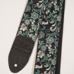 和柄ギターストラップ 鯉/金-銀 京都西陣織 金襴生地 tiny products